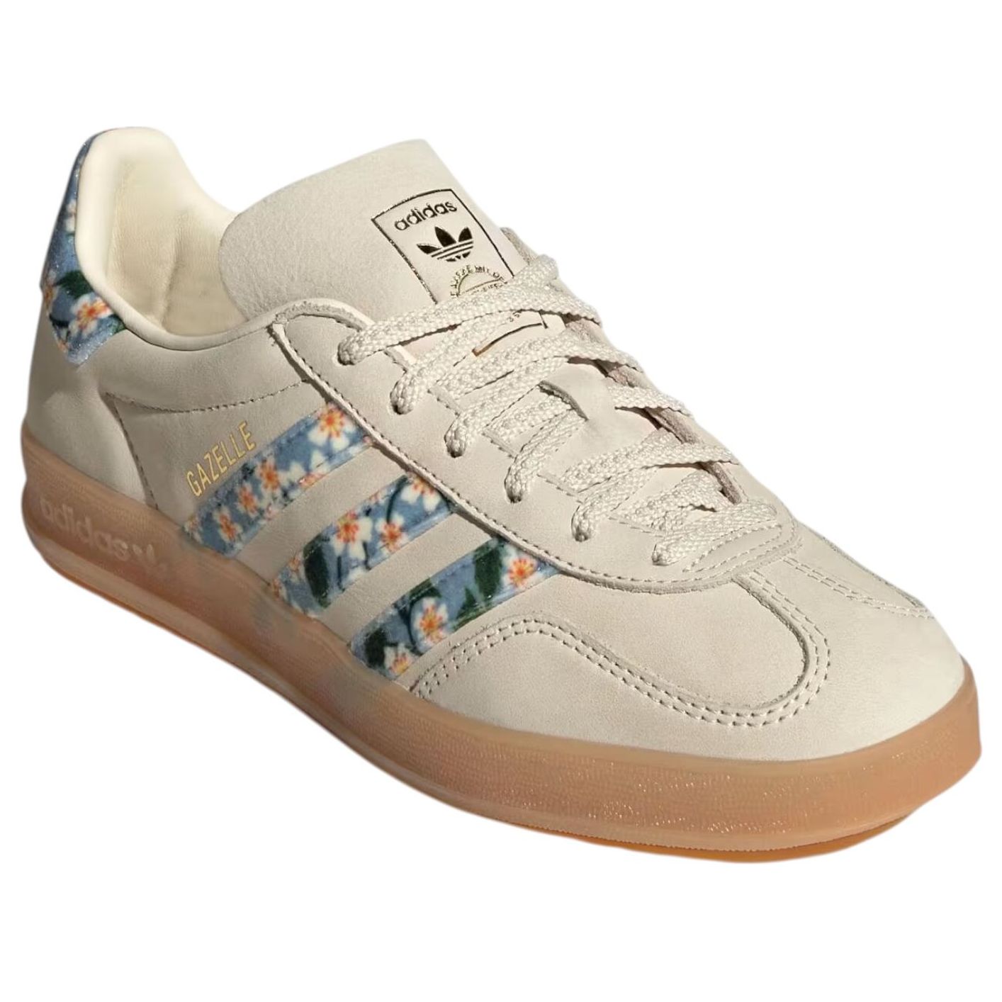 Кроссовки (WMNS) adidas x Liberty London Gazelle Indoor 'Cream White Tactile Blue' — фото 2