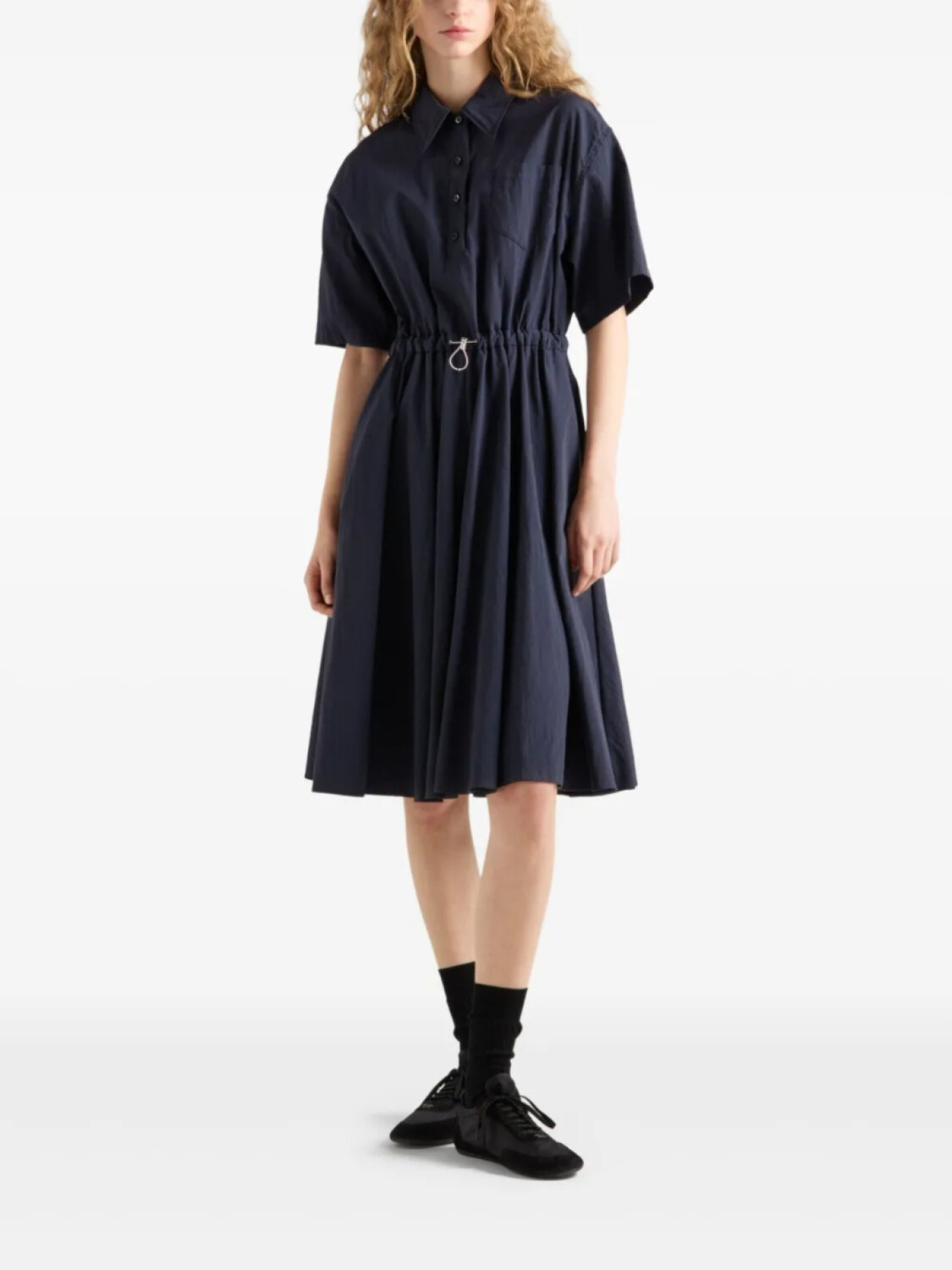 Платье Prada с коротким рукавом, синий