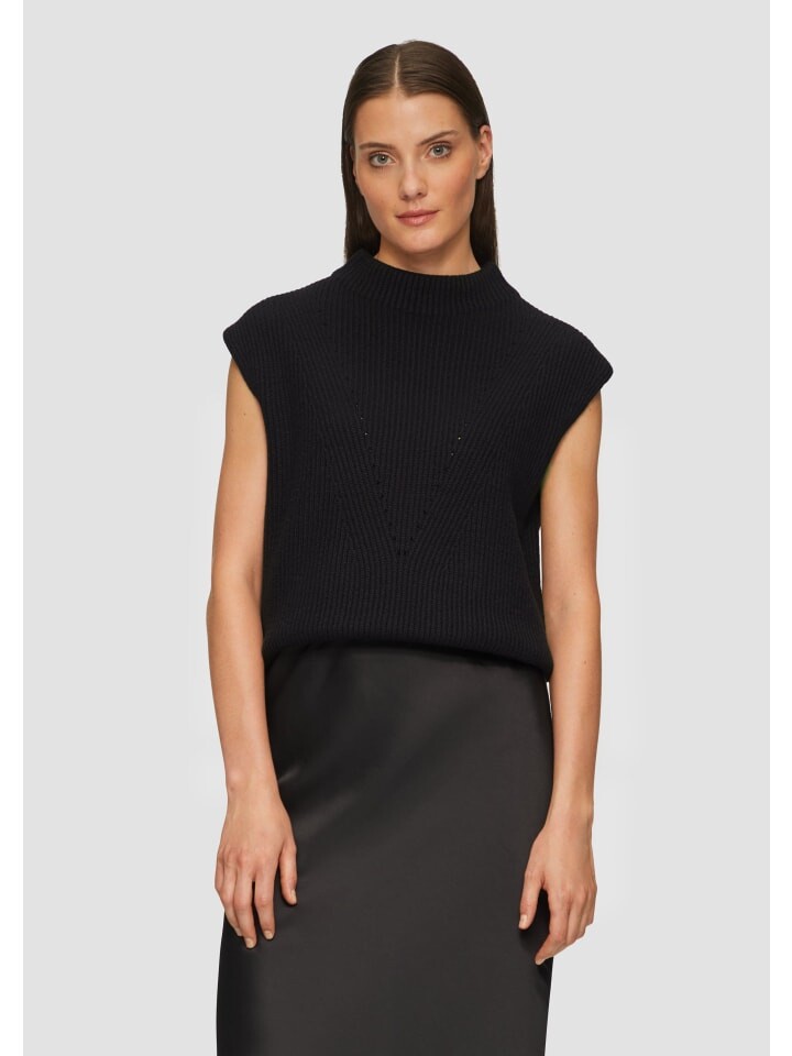 

Свитер-жилет s.Oliver BLACK LABEL Strickpullunder keine Ärmellänge, черный