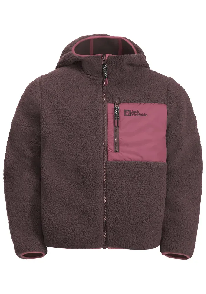 

Флисовая куртка Jack Wolfskin "ICE CURL HOOD JACKET K", с капюшоном, цвет Boysenberry