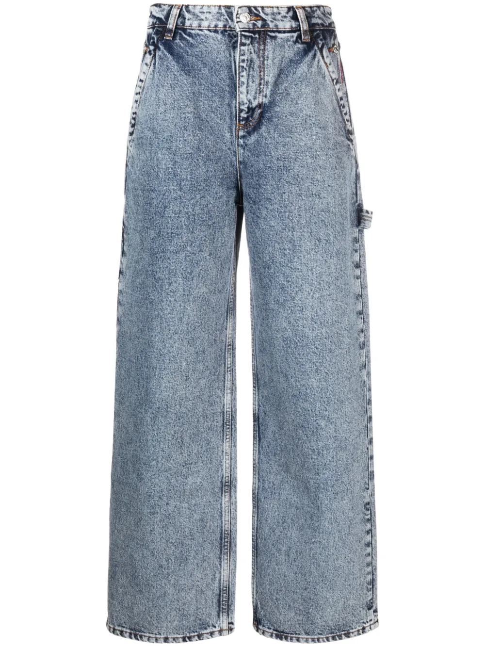 

Прямые джинсы с завышенной талией MOSCHINO JEANS, синий