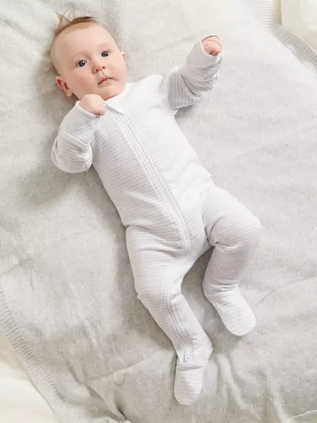 Комбинезон-трансформер, комплект из 2 штук Purebaby, Light Grey — фото 3