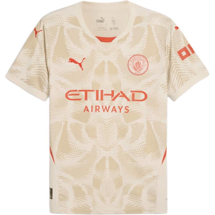 

Футболка мужская Manchester City 24/25 бежевая Puma, бежевый