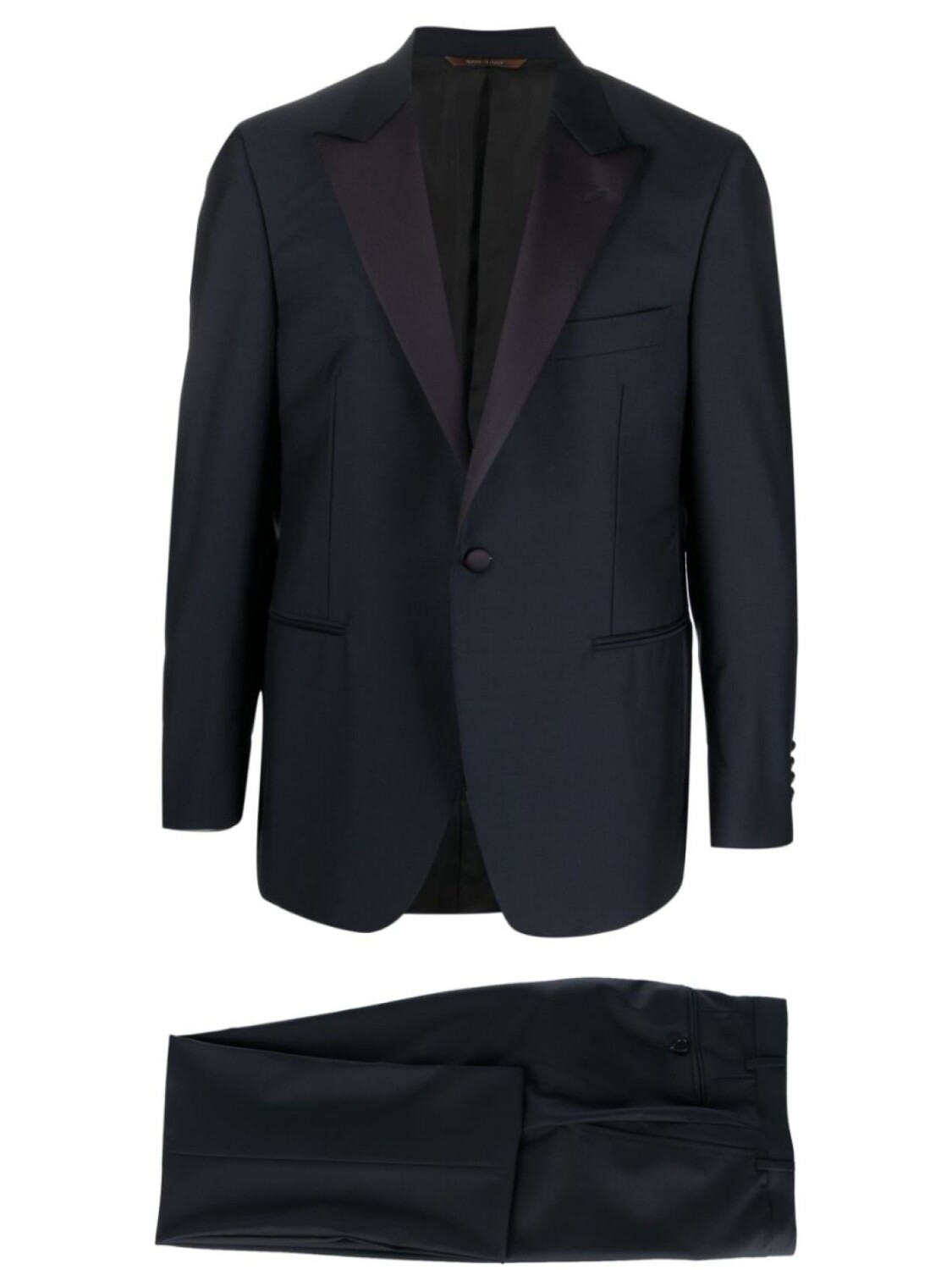 

Canali шерстяной костюм с однобортным пиджаком, синий