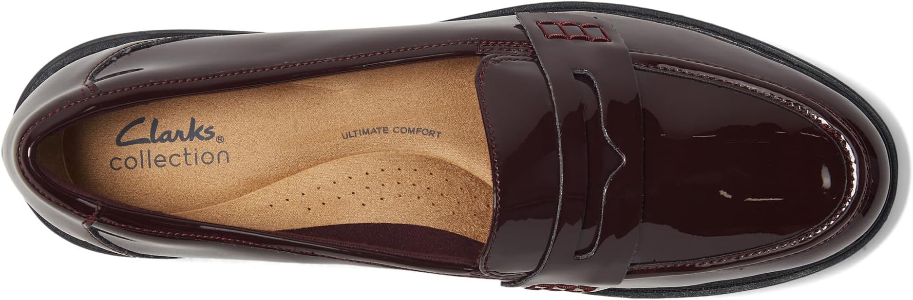 Лоферы Clarks Westlynn Ayla, цвет Burgundy Patent — фото 2