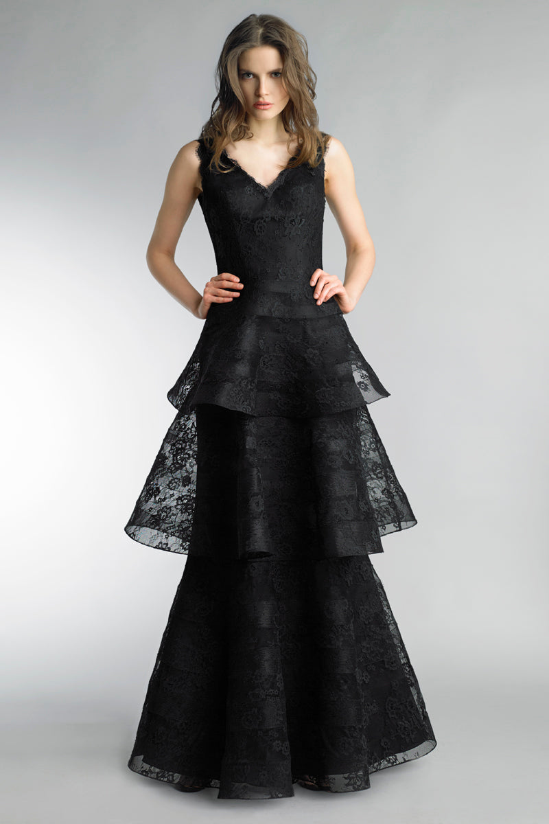 

Многоярусное платье без рукавов Basix черный Label, черный