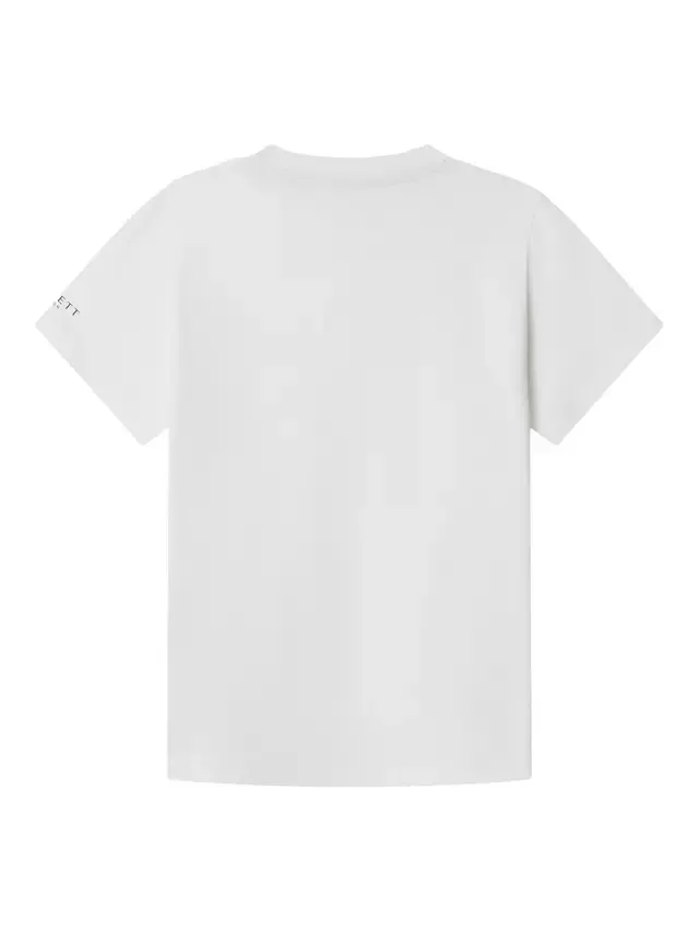 Детская хлопковая футболка с круглым вырезом Hackett London, Off White — фото 2