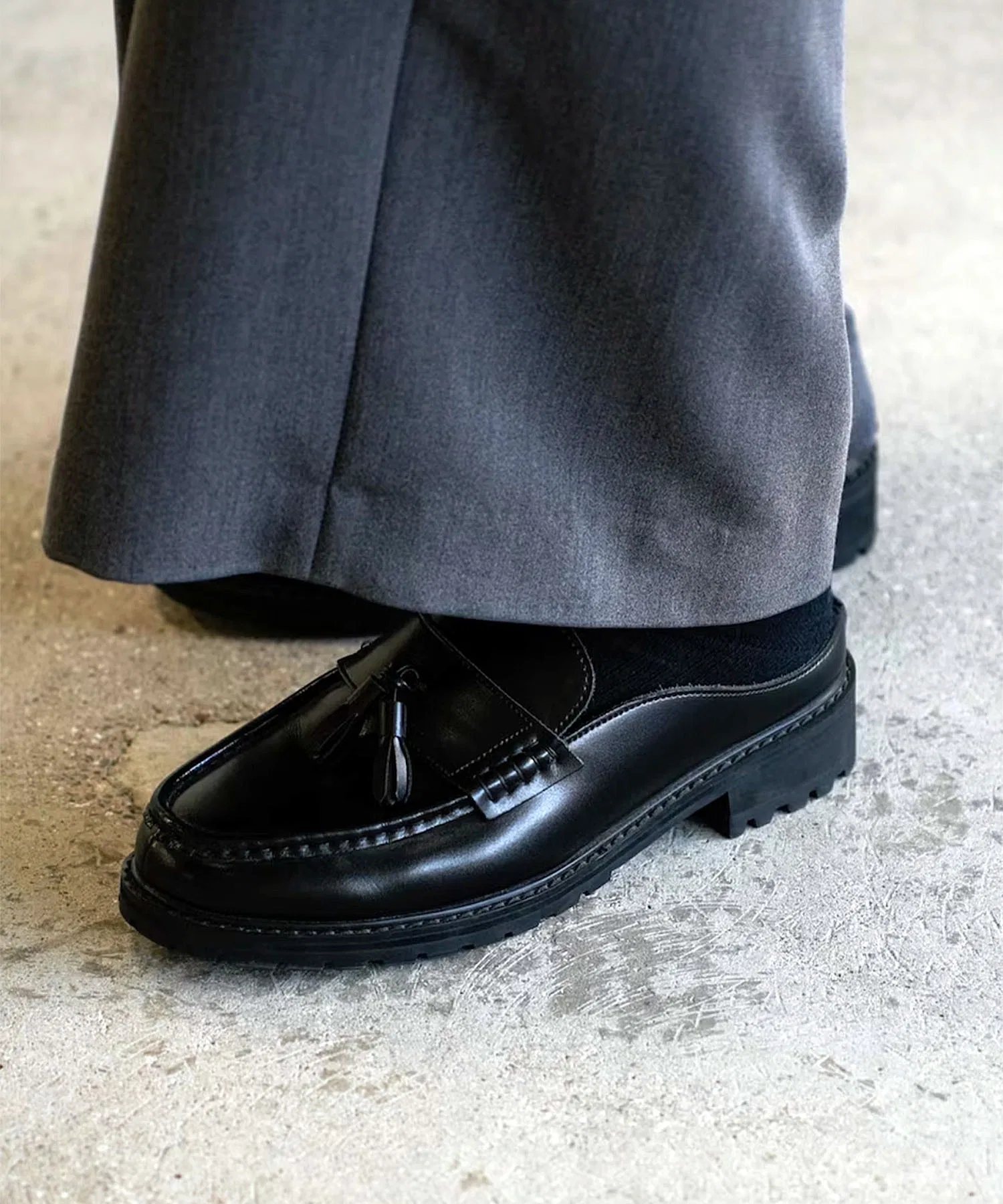 Мужские лоферы-мюльы London Shoe Make с танкеткой — фото 4