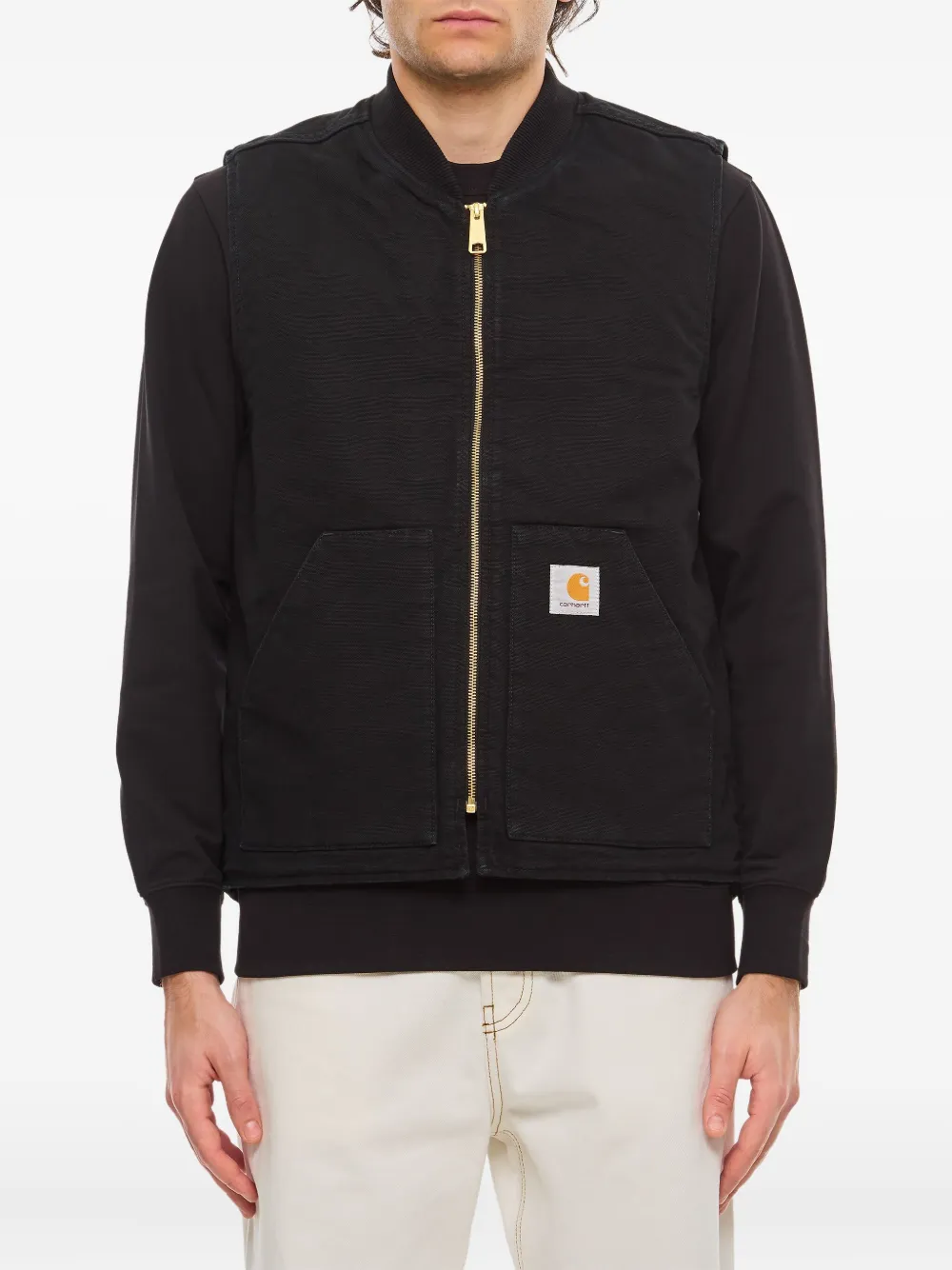 

Стеганый жилет на молнии спереди Carhartt Wip, черный