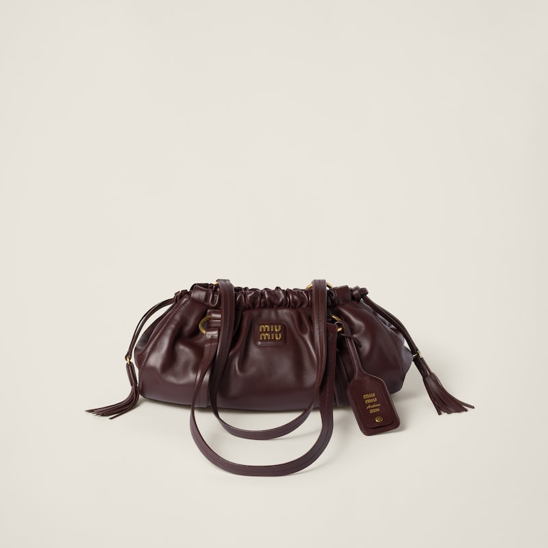 

Сумка из кожи наппа Miu Miu, коричневый