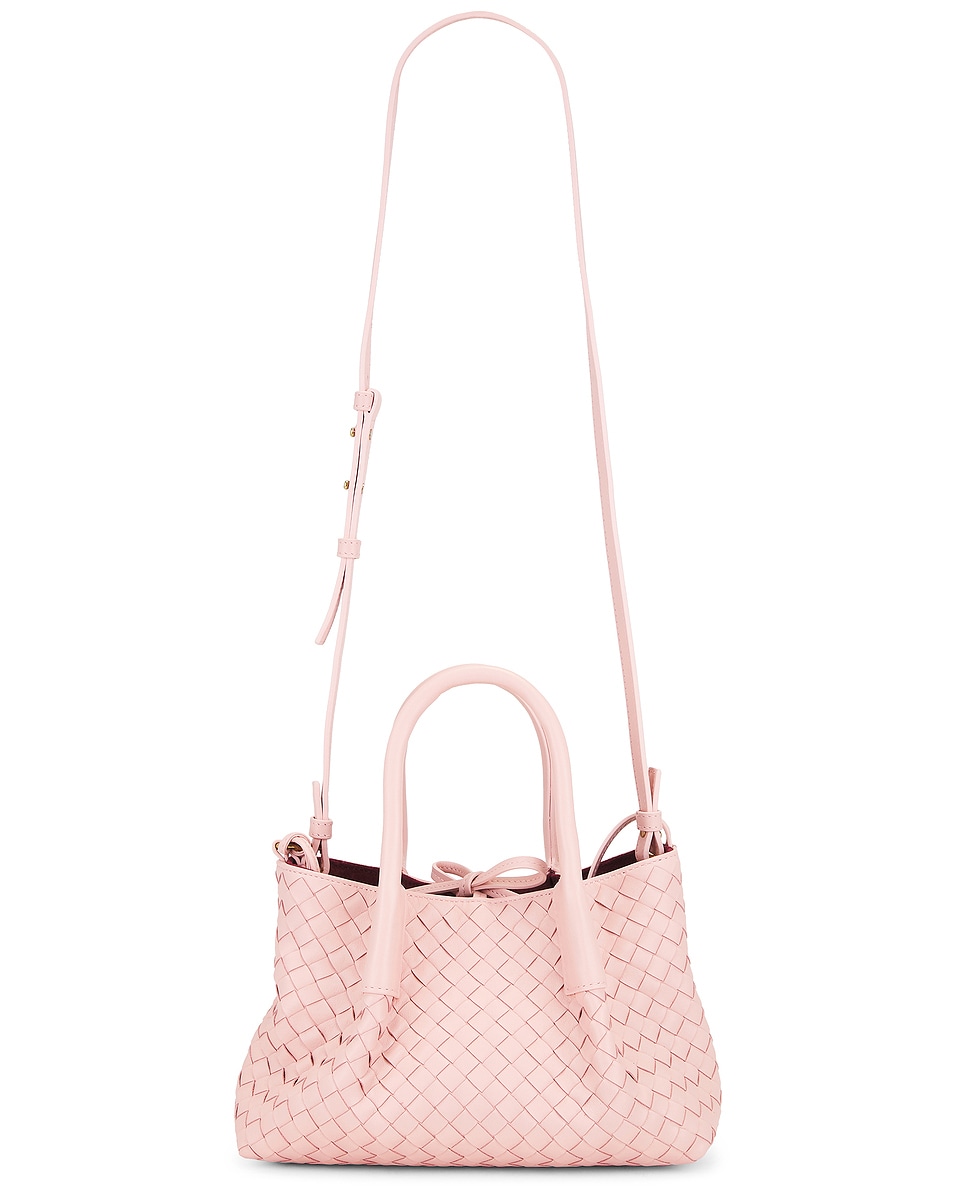 

Сумка-тоут Small Pinacoteca Bottega Veneta, Rose, Barolo, & Muse Brass
