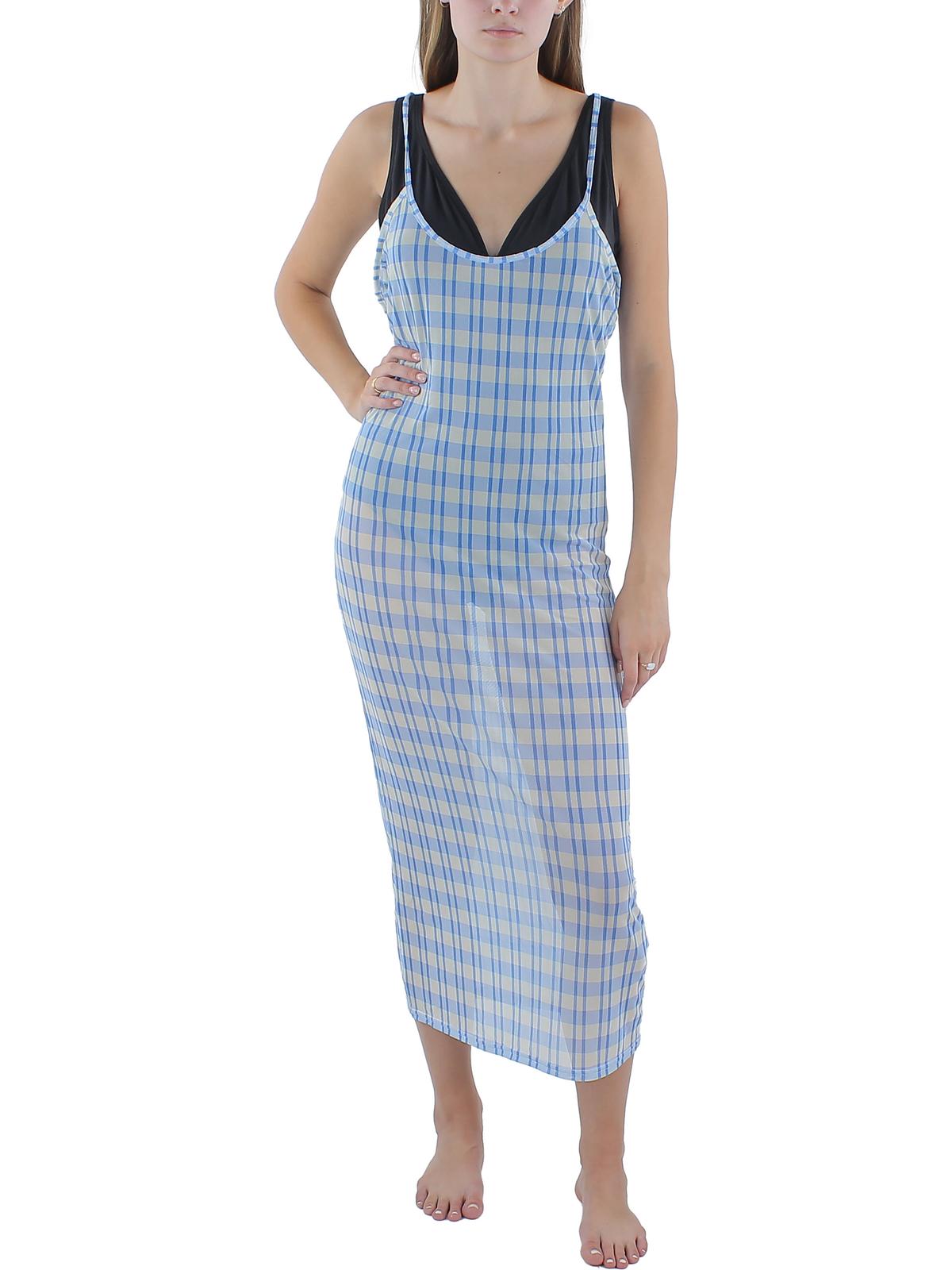 

Женская пляжная летняя накидка Cotton On, цвет sorrento blue check