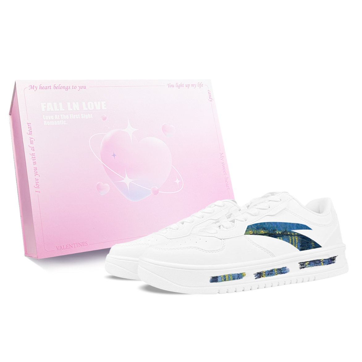 

ANTA Мужские белые низкие кеды для скейтборда с амортизацией и износостойкой подошвой, цвет White