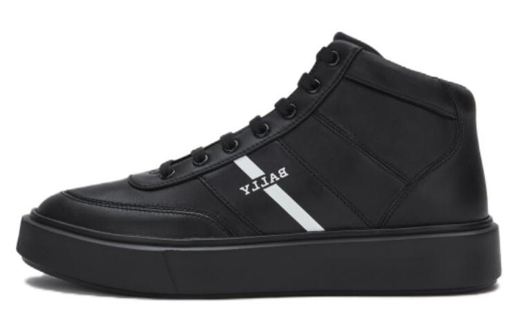 

Кроссовки BALLY Skateboarding Shoes Men High-top Black, черный