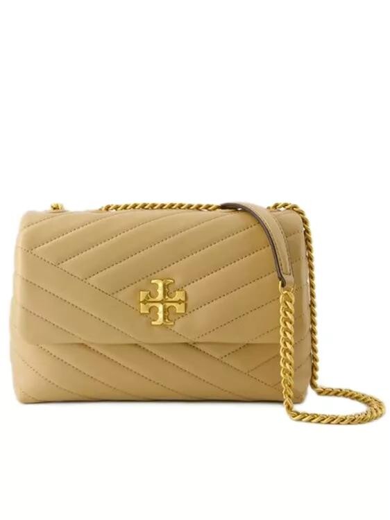 

Маленькая сумка трансформер kira chevron кожа des Tory Burch, бежевый
