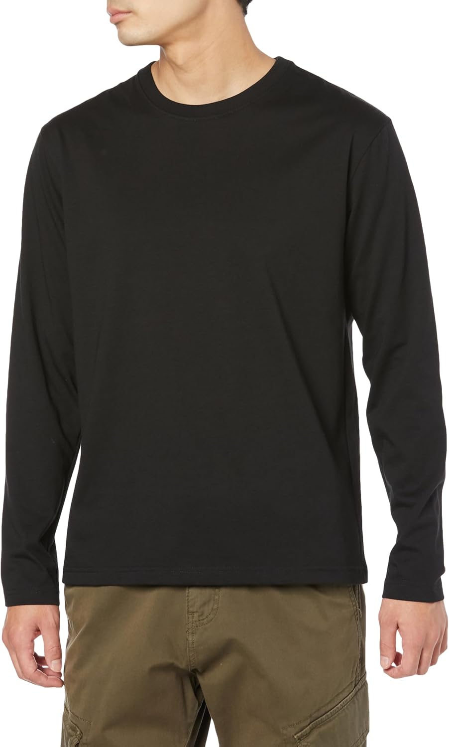 

Мужская футболка с длинными рукавами и круглым вырезом Edwin, черный