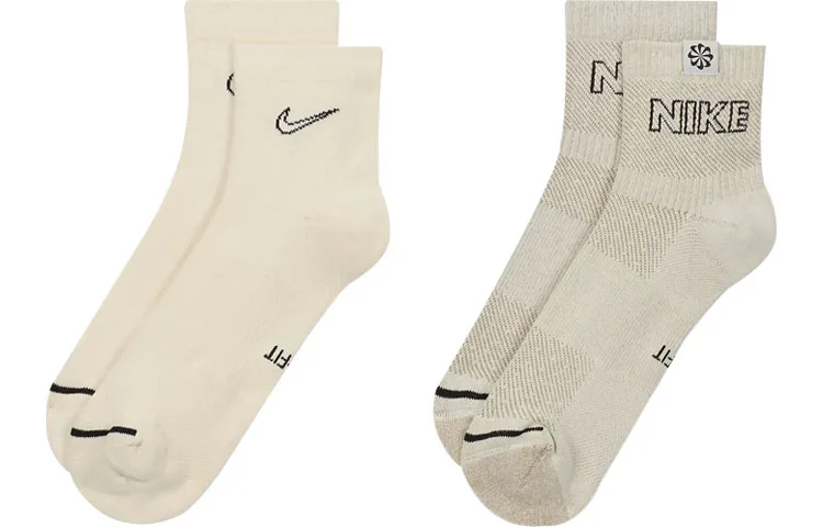 Носки Mid Calf Unisex 2 Pack Nike, 2 pack (бежевый+хаки) — фото 3