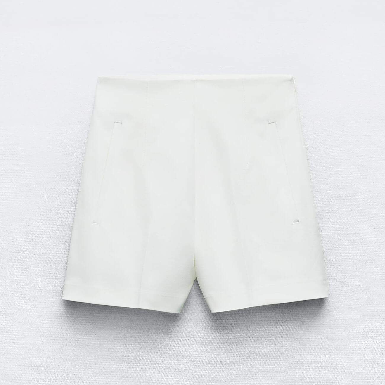 

Шорты Zara High-waist Bermuda, белый