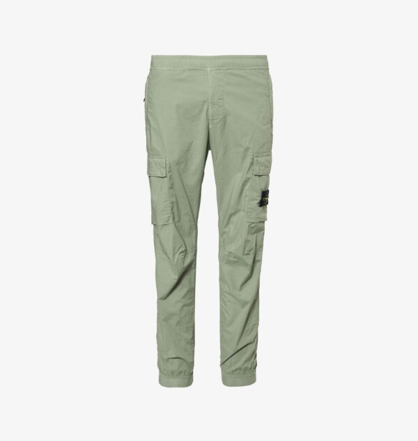 

Брюки Brand-Badge зауженного кроя из эластичного хлопка, стандартного кроя Stone Island, цвет sage