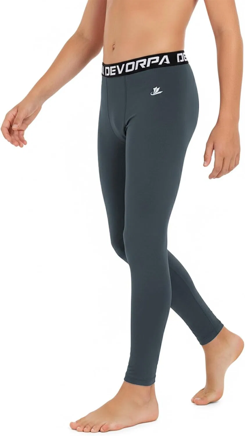 Леггинсы DEVOROPA для мальчиков, компрессионные штаны для подростков, спортивные лосины, баскетбол, американский футбол, бейсбол, футбол, термобелье, облегающие/обычные/для полных детей — фото 2