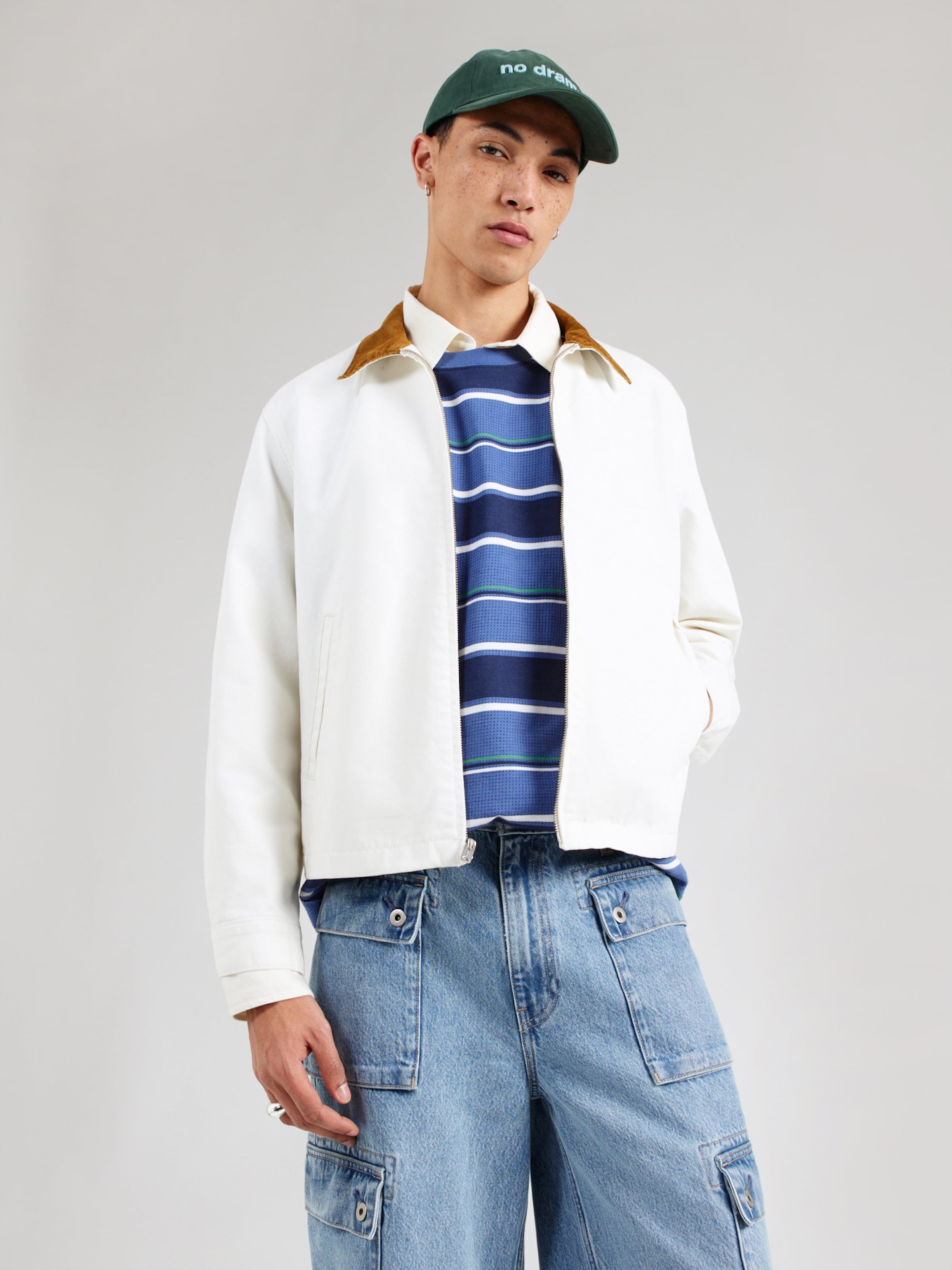 LEVI'S  Межсезонная куртка 'Mechanics Full-Zip Jacket' в белом цвете — фото 3