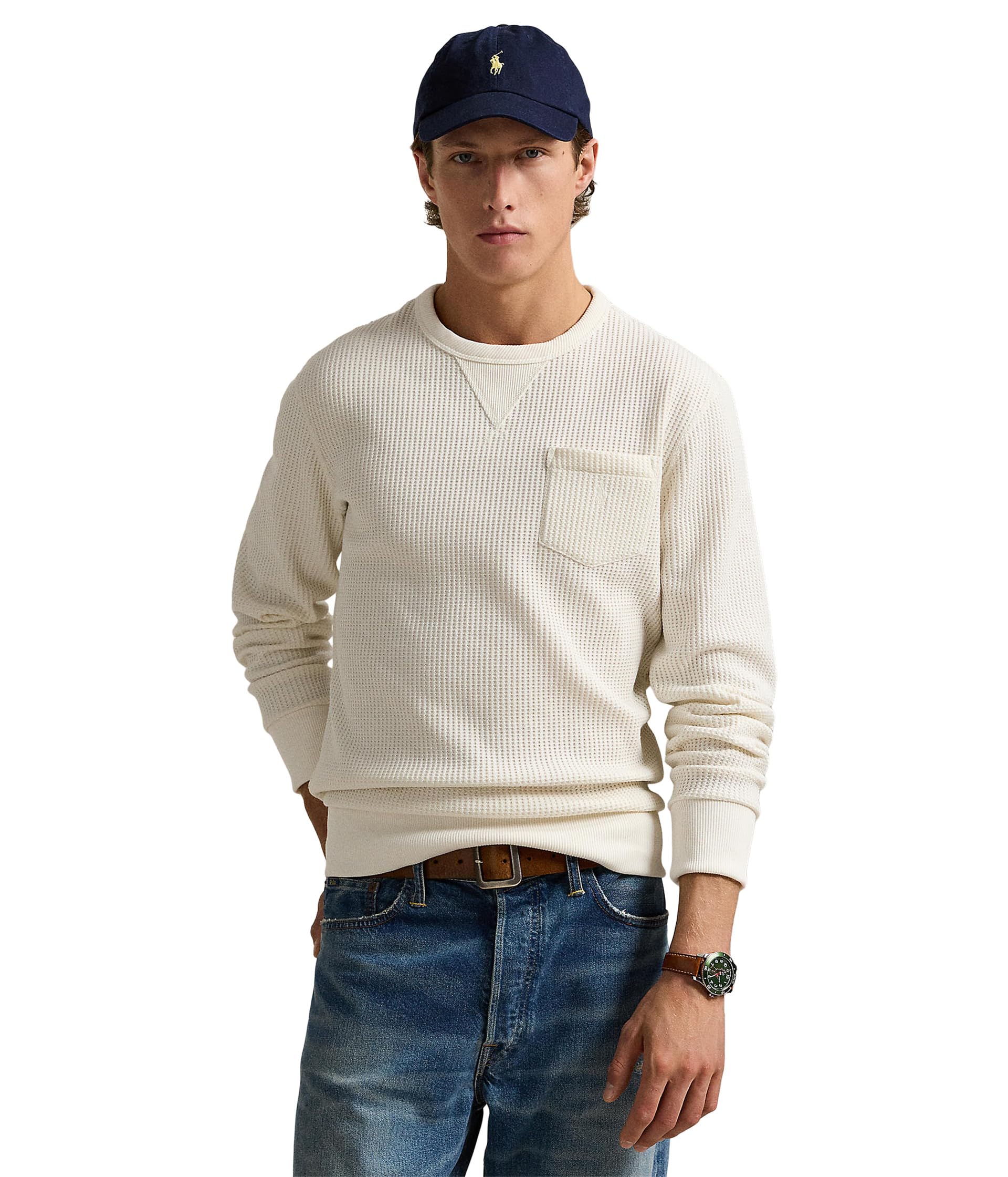 

Толстовка Polo Ralph Lauren Waffle Long Sleeve Crew Neck, Nevis