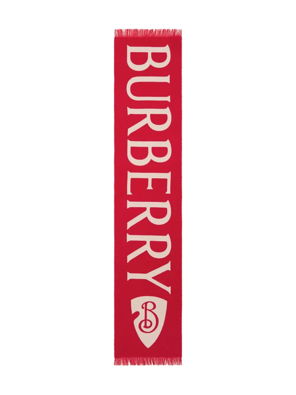 

Шарф с жаккардовым логотипом BURBERRY, красный