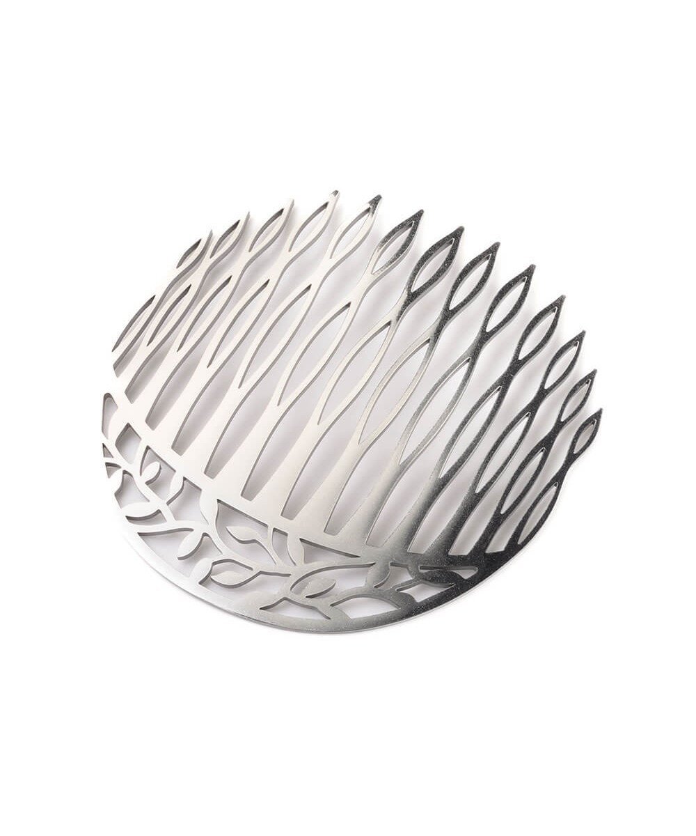 Расческа из нержавеющей стали с ботаническими блестками Complex Biz, Silver color