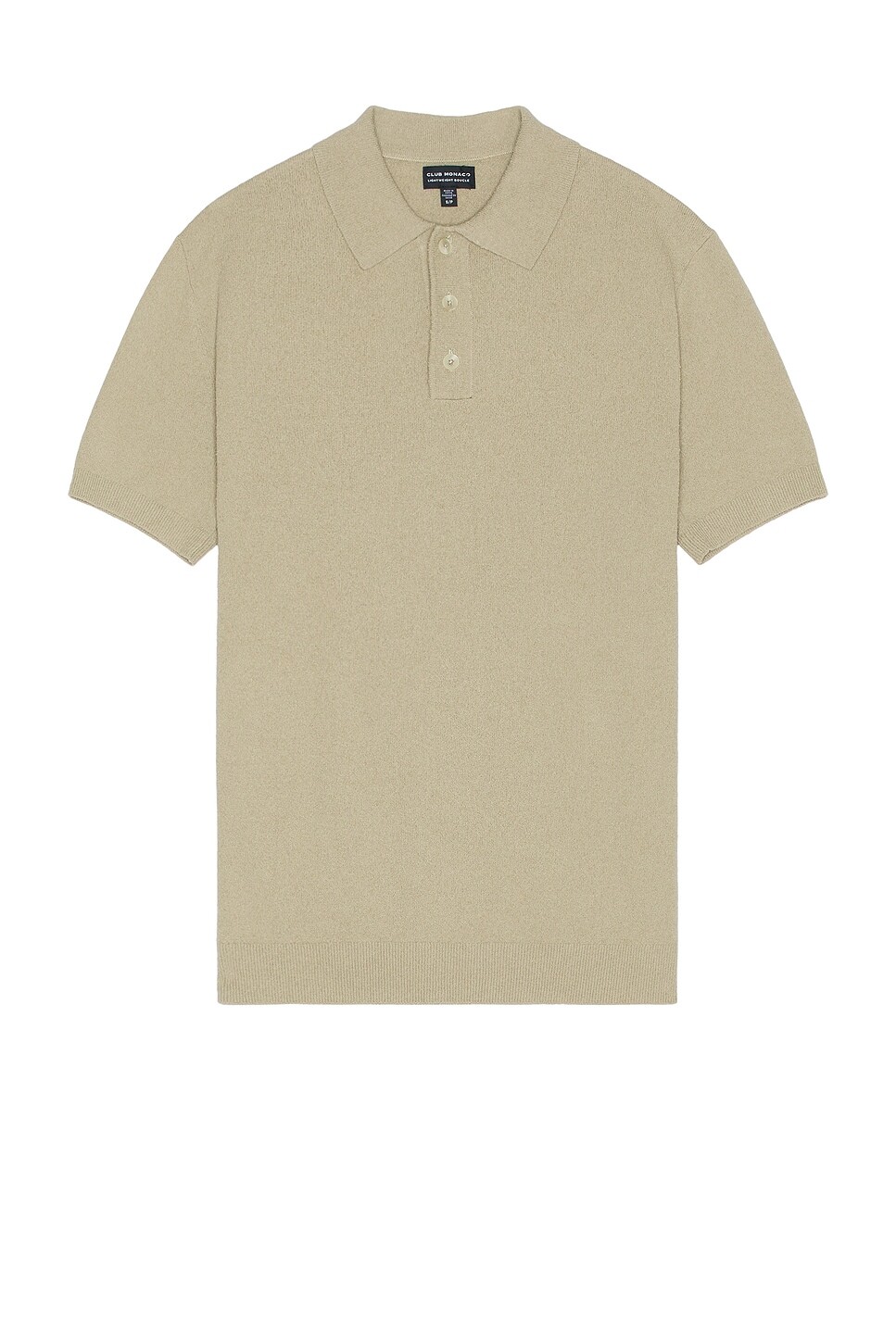 

Поло из букле с короткими рукавами Club Monaco, хаки