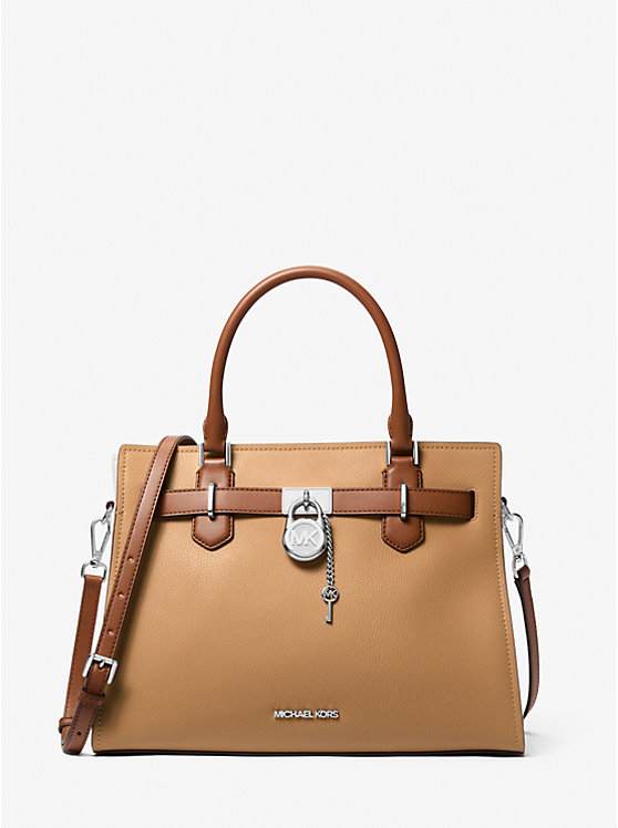 

Сумка Hamilton среднего размера из кожи с цветными блоками Michael Kors, мультиколор