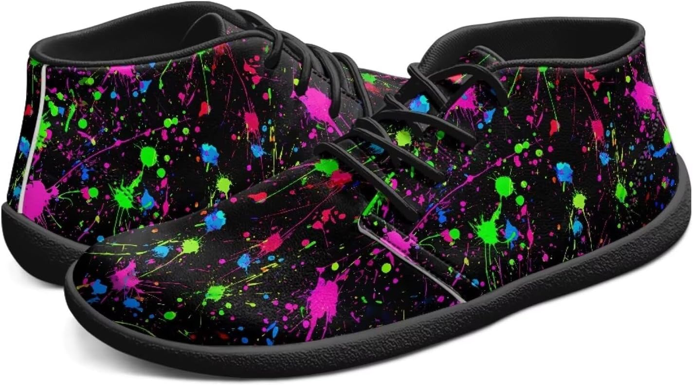 

Мужские кроссовки Tomeusey с широкой носочной частью, низкие, босоногого типа, с подошвой с нулевым уклоном, для бега по дороге, повседневные кроссовки и обувь для прогулок, Color Splatter