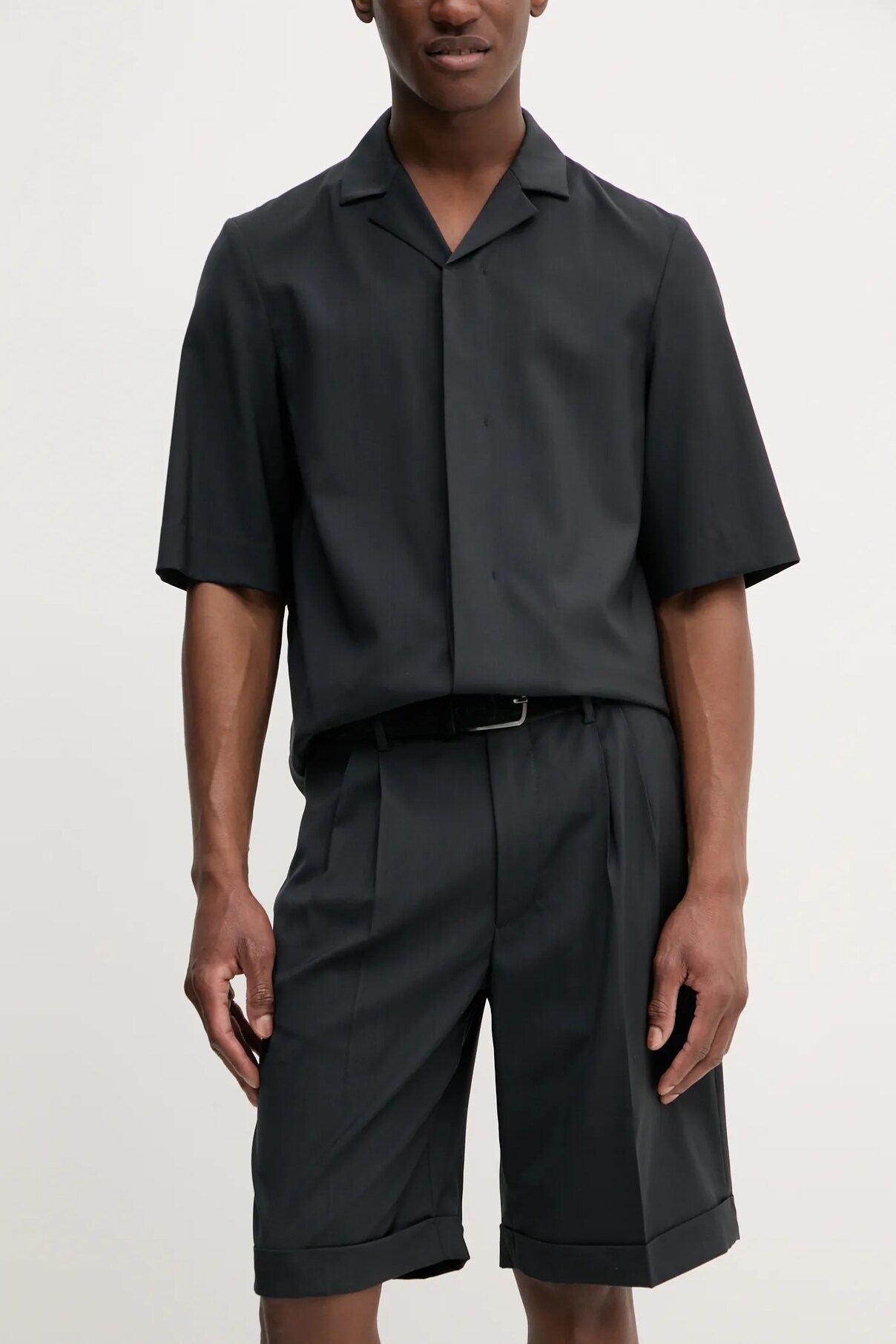 

BARENA VENEZIA Шерстяные шорты Camicia Mola, черный