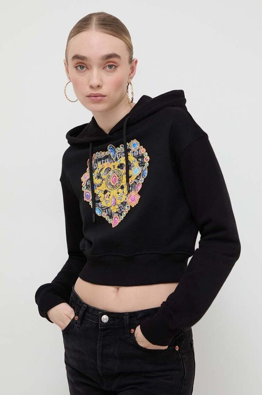 

Хлопковая толстовка Versace Jeans Couture, черный