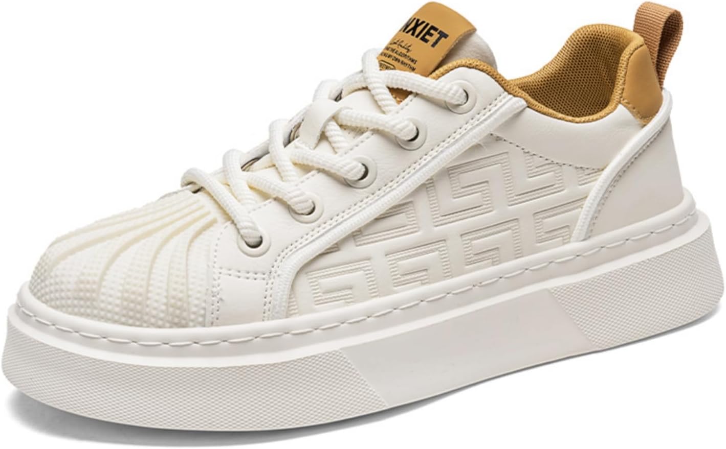 

Мужские модные кроссовки с защищенным носком Aokisx, стильная повседневная обувь- идеально подходят для прогулок на выходных, исследований города и ежедневного стиля, бежевый