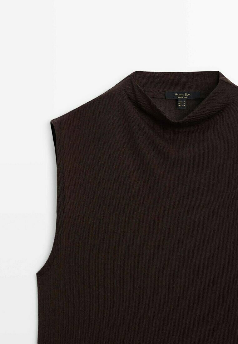 

Топ FUNNEL NECK Massimo Dutti, темно-коричневый