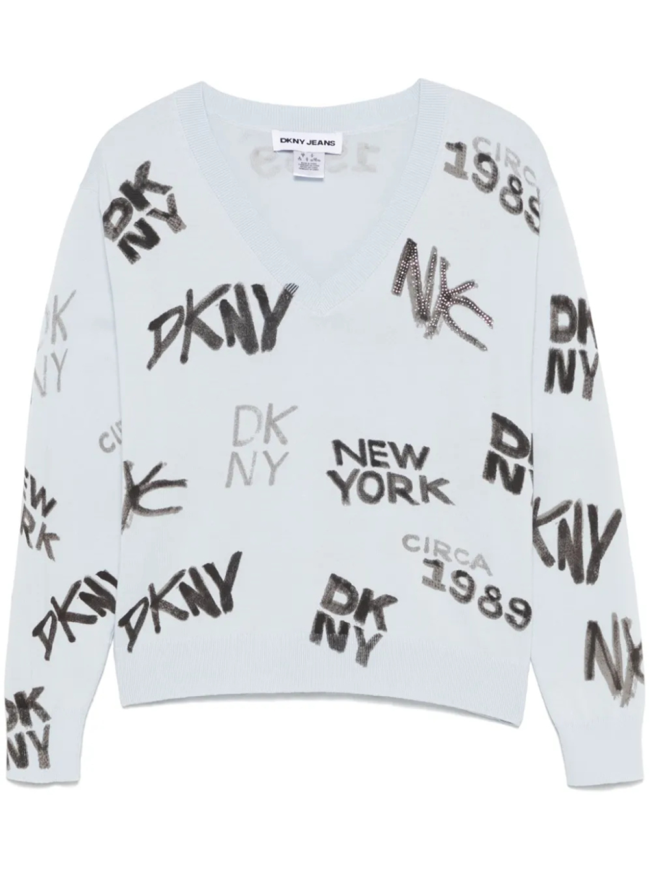 

DKNY топ с логотипом, синий