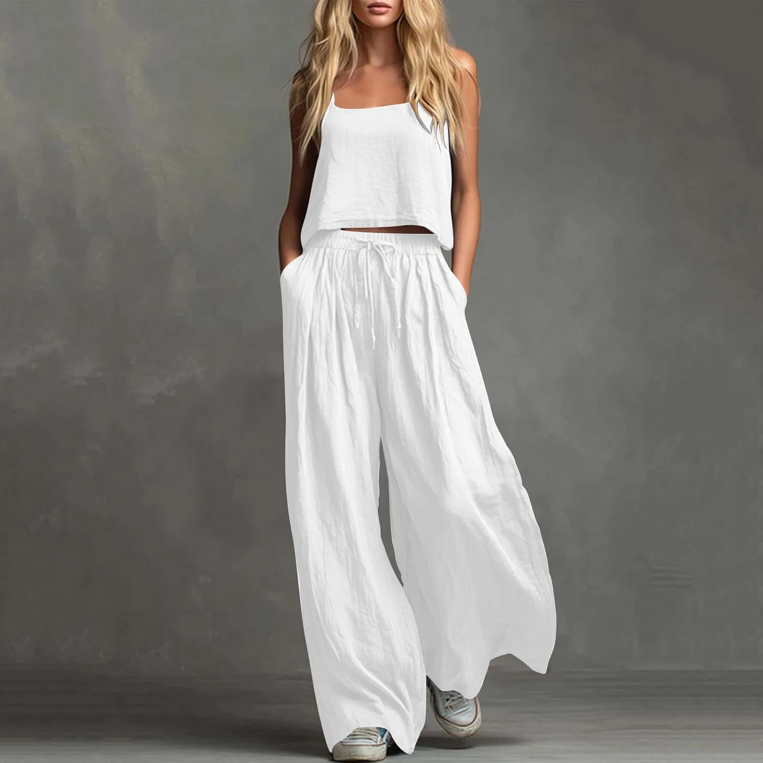 Джинсы Two Piece Set, White — фото 2