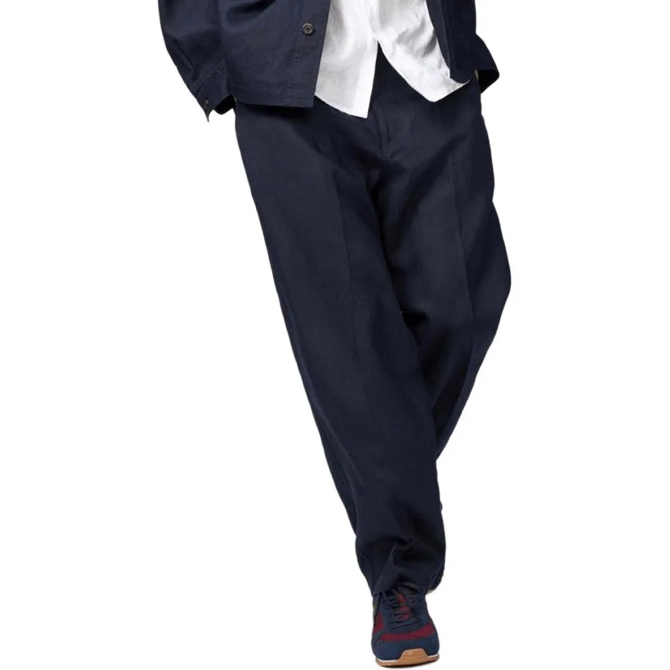 Брюки повседневные x Clare Waight Keller C Collection SS26 для мужчин UNIQLO, Navy Blue