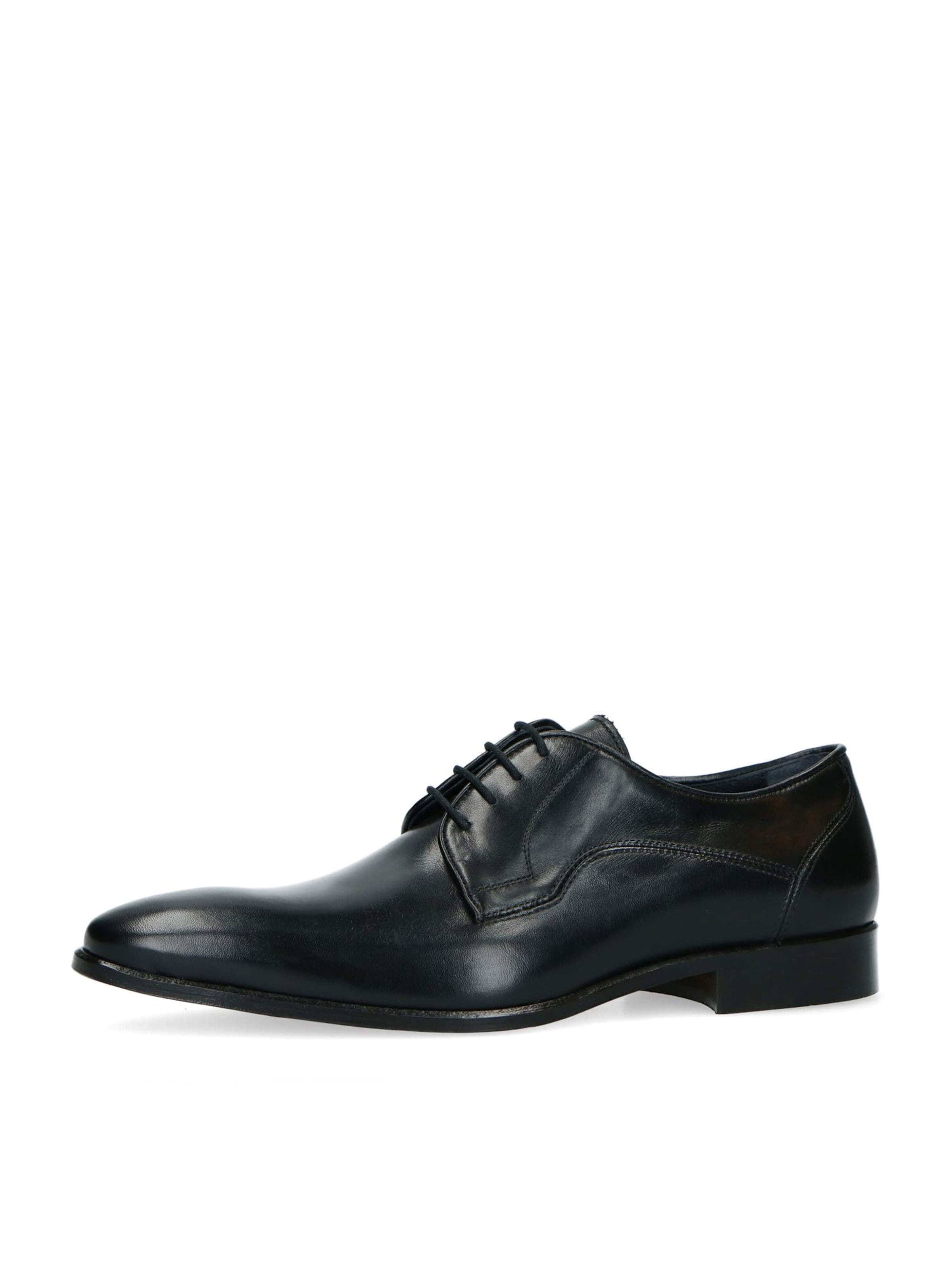 MANFIELD Черные шнурованные туфли