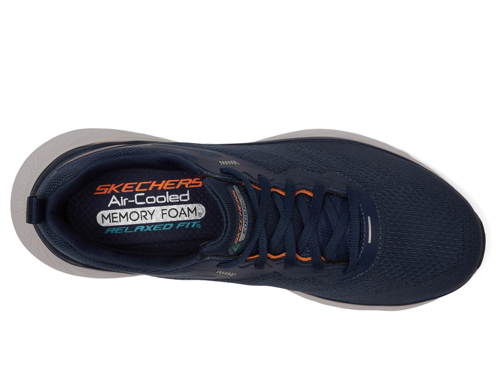 Кроссовки SKECHERS Edgeride Exxo, Navy/Orange — фото 2