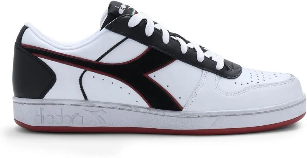 Кроссовки Diadora Magic Basket Low Icon из кожи, унисекс, белый/красный