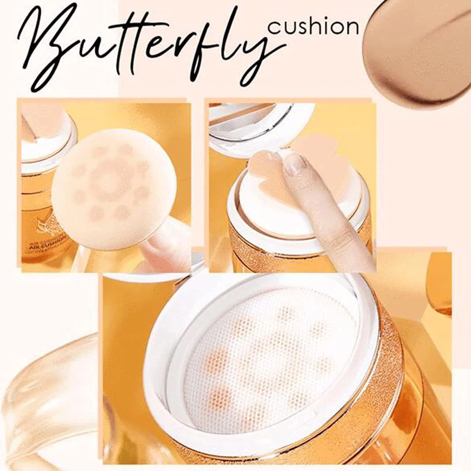 Увлажняющий тональный крем Butterfly Pillow BB Cream Air Cushion CC Cream Pelinuar, Mixed — фото 4