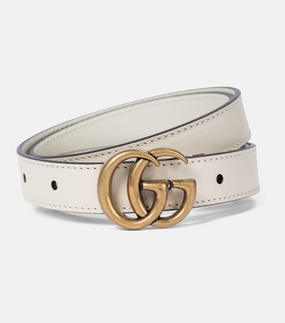 

Ремень с логотипом GG Gucci, белый