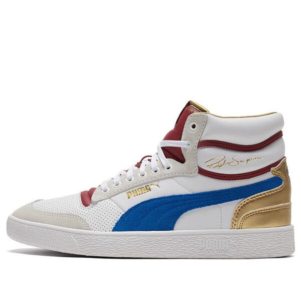 

Кроссовки ralph sampson mid 'royal - white red dahlia' Puma, белый