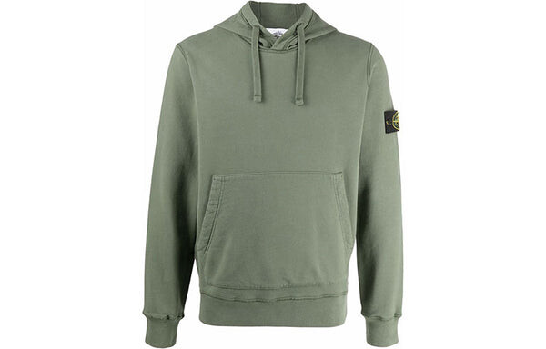 Толстовка hoodie 'green' Stone Island, зеленый — фото 2