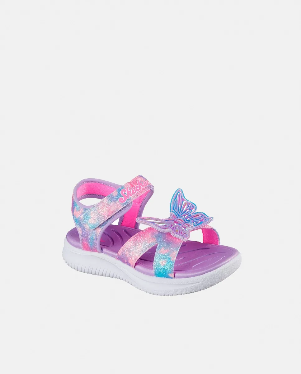 

Босоножки для девочек с подсветкой Skechers, фуксия