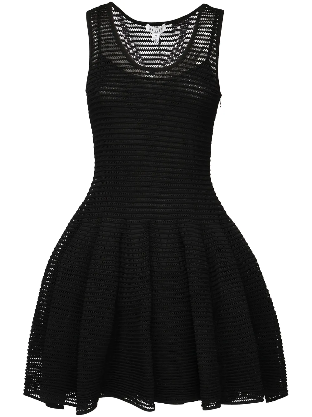 

Платье мини в рубчик Alaïa, черный