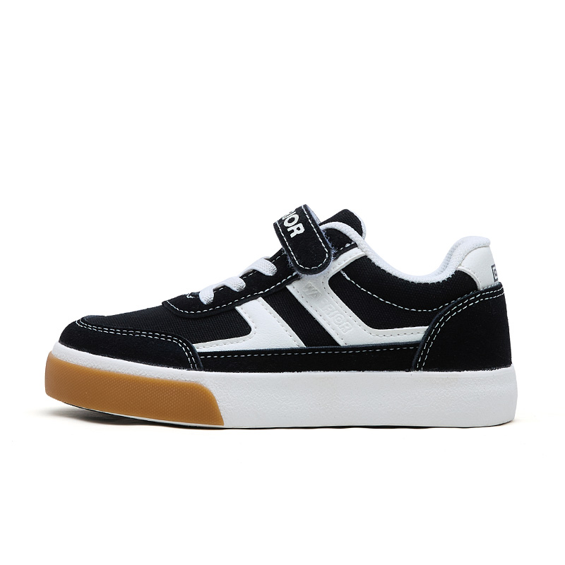 

WARRIOR Скользостойкие износостойкие кроссовки для скейтбординга с поддержкой баланса, низкие, детские, черно-белые, унисекс