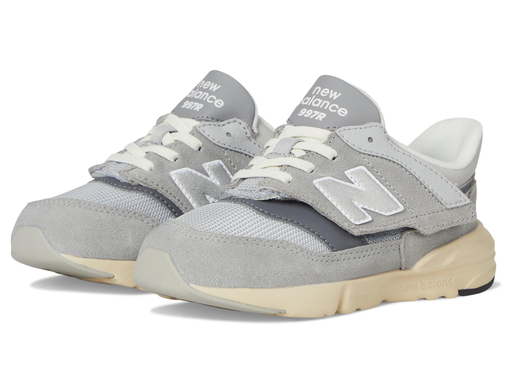 

Кроссовки New Balance Kids 997R New-B Hook & Loop, цвет Shadow Grey/Silver Metallic