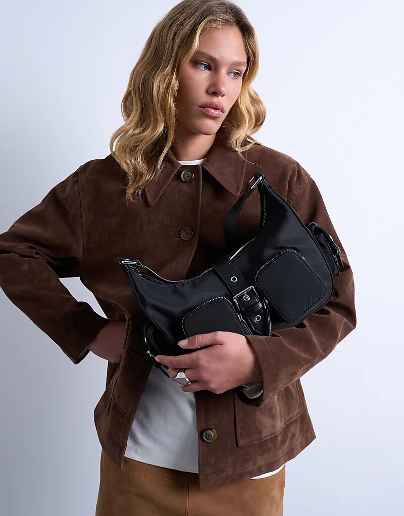 

Сумка через плечо Topshop Sunrise из нейлона черного цвета
